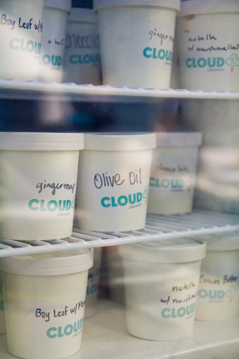 Olive Oil Ice Cream at Cloud 10 Creamery in Houston!