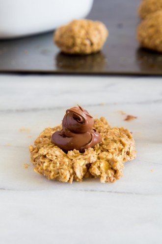 brown butter oatmeal cookies stuffed with nutella-7