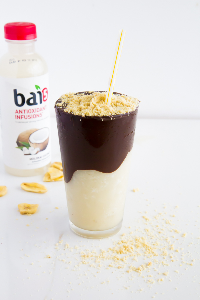 Chocolate Covered Coconut Smoothie with Banana Chip Powder \\ immaEATthat