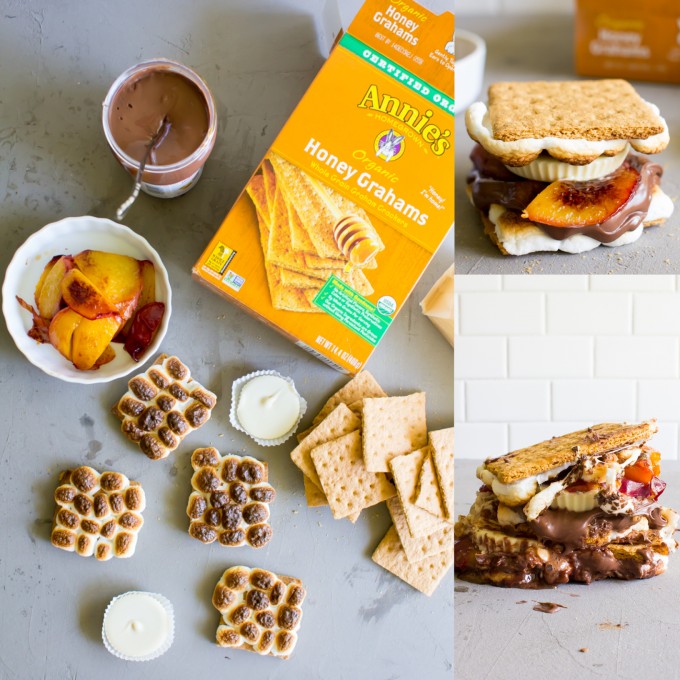 white chocolate peanut butter cup + caramelized peach  s'more \\ immaEATthat.com