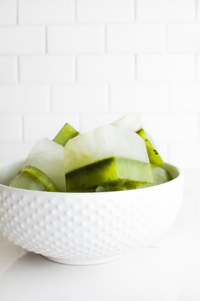 Matcha Coconut Water Ice Cubes \\ immaEATthat.com