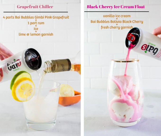 End of Summer Party - black cherry floats & grapefruit cocktails | immaEATthat.com #ad