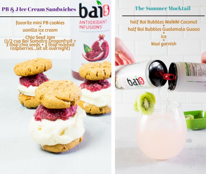 End of Summer Party- PB&J ice cream sandwiches and coconut-guava mocktails | immaEATthat.com #ad