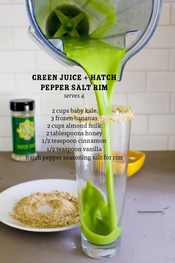 green juice + spicy salt rim \\ immaEATthat.com