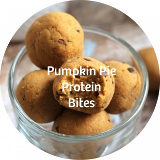 24 pumpkin pie protein bites