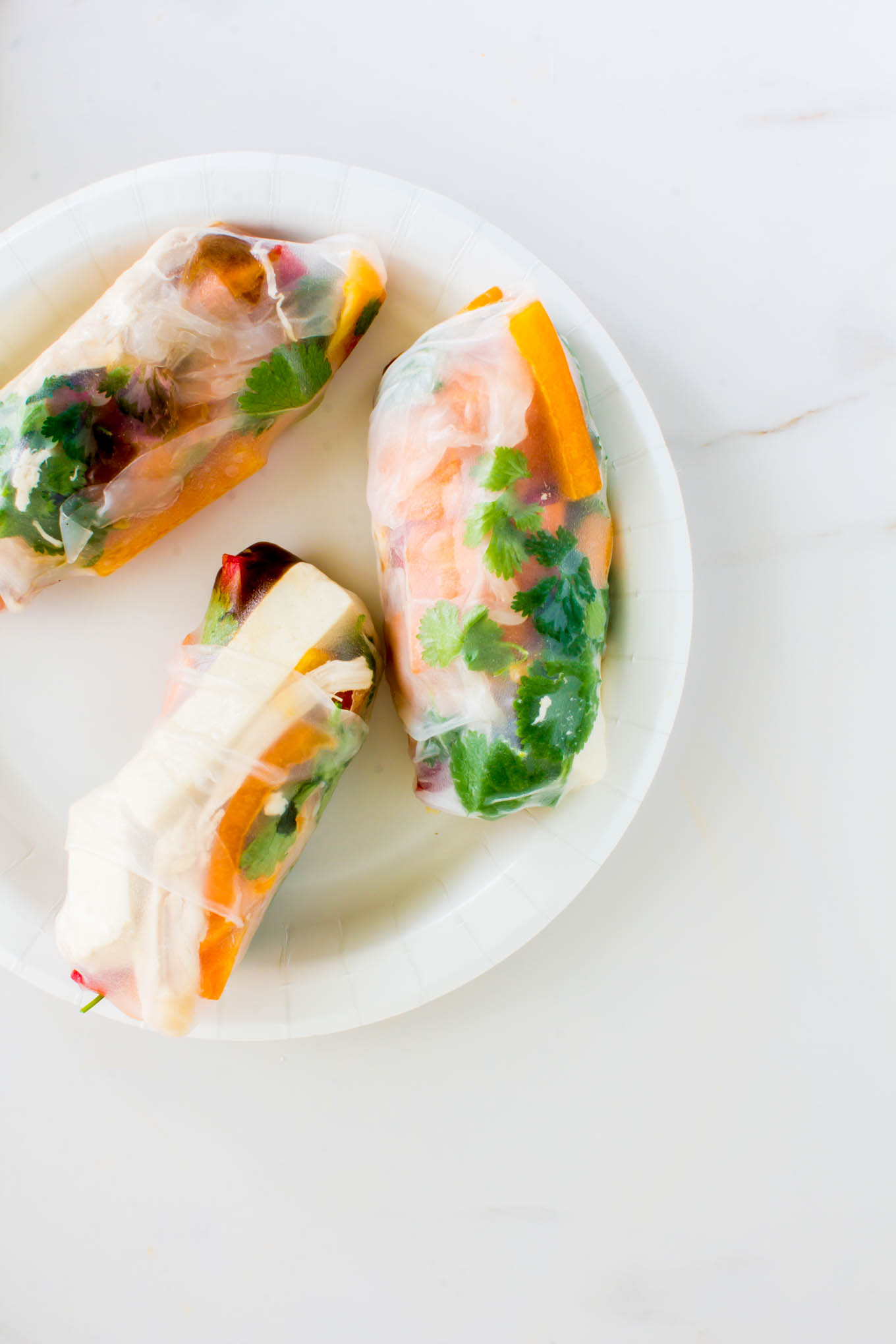simple spring rolls with sesame peanut butter sauce | immaEATthat.com