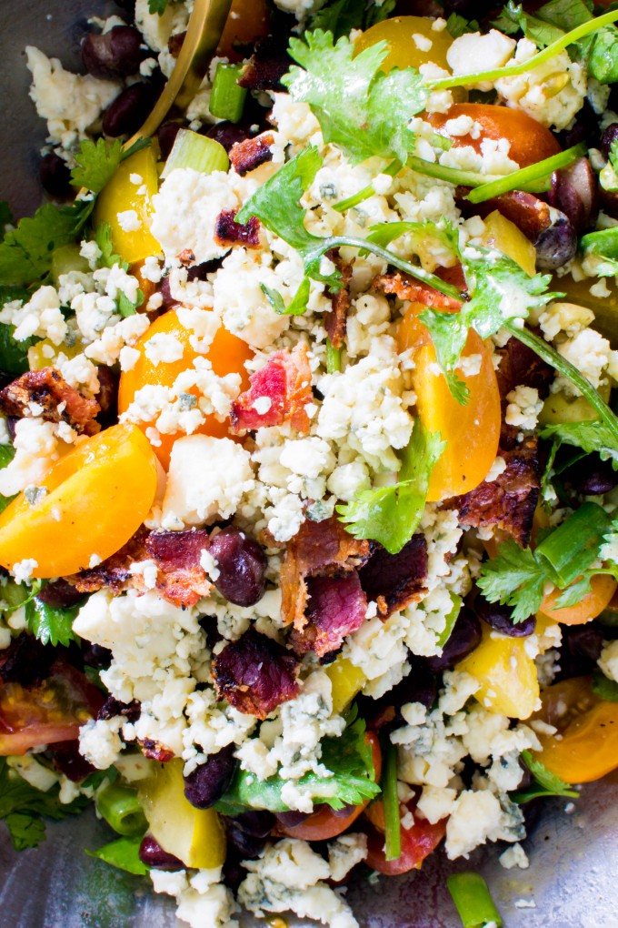 bacon, blue cheese & pineapple farro goodness | immaEATthat.com