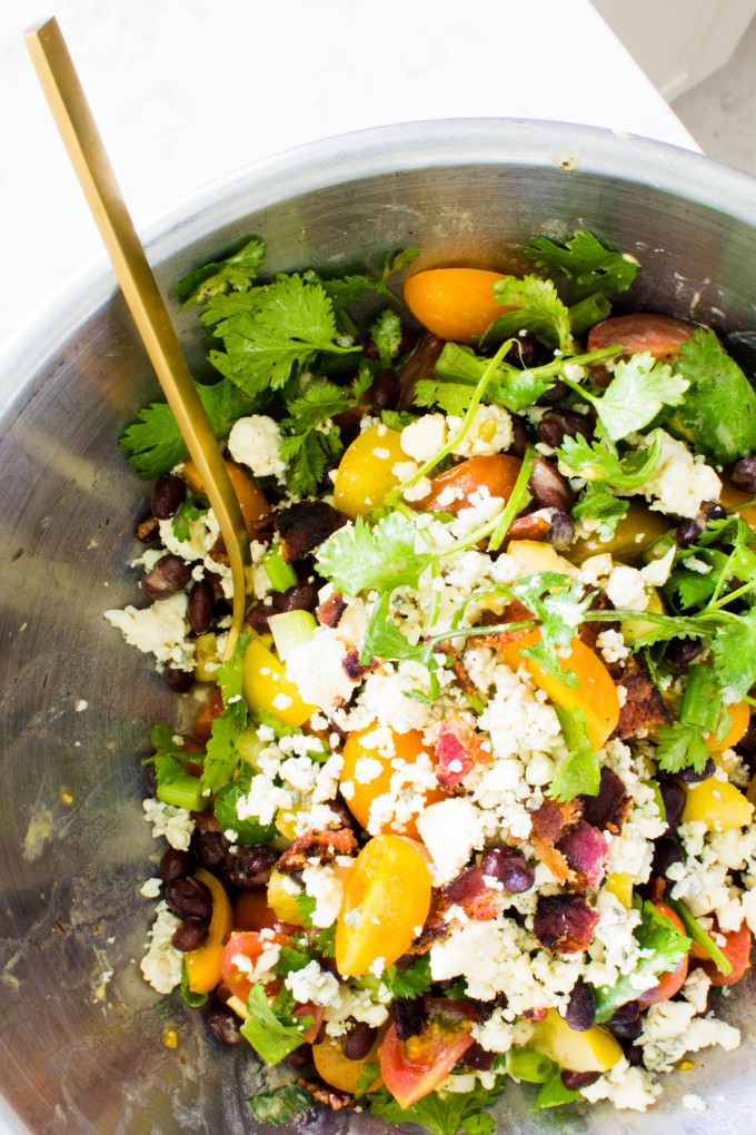 bacon, blue cheese & pineapple farro goodness | immaEATthat.com