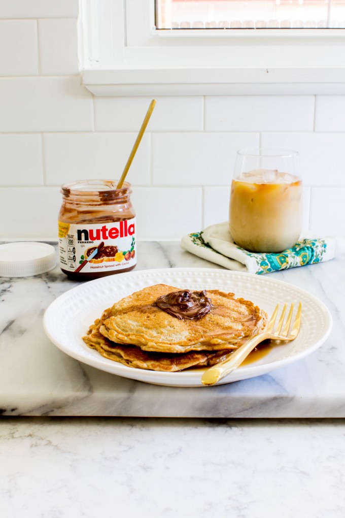 peanut butter oatmeal yogurt pancakes | immaEATthat.com