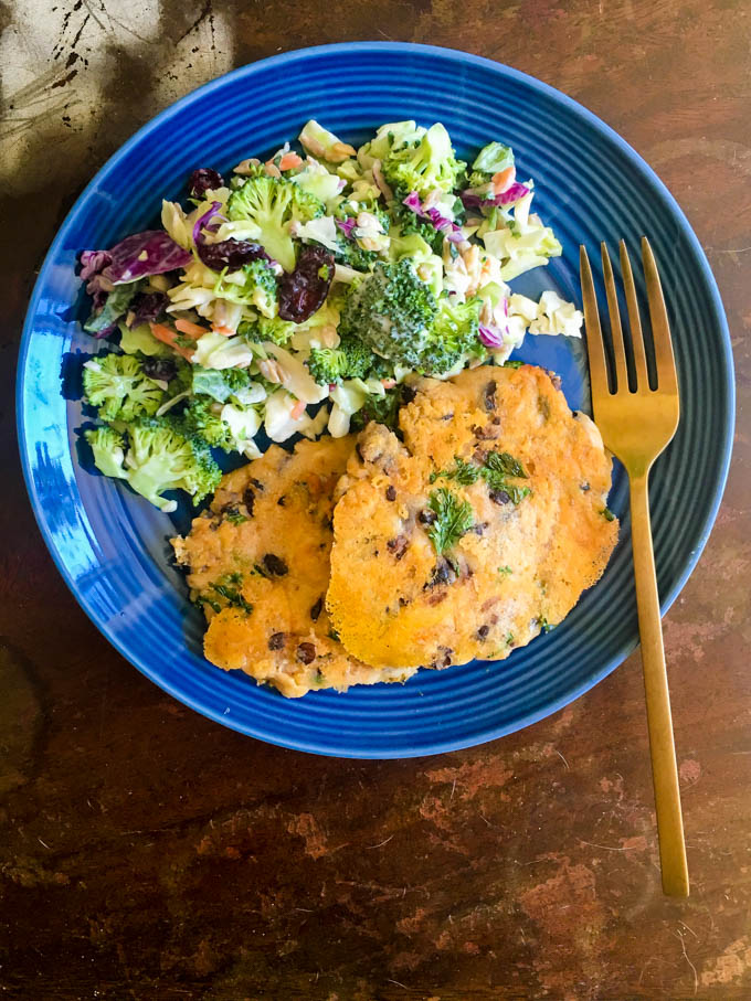 lunch with arepas + broccoli salad | immaEATthat.com