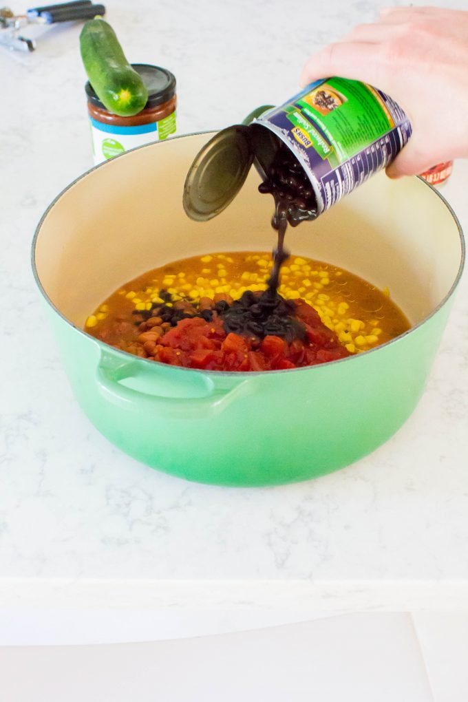 The easiest taco soup of your life makes the perfect healthy dinner. Only 6 ingredients! | immaEATthat.com