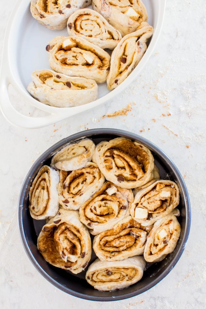 Chocolate chip cookie cinnamon rolls. PERFECT for Christmas morning brunch! | immaEATthat.com