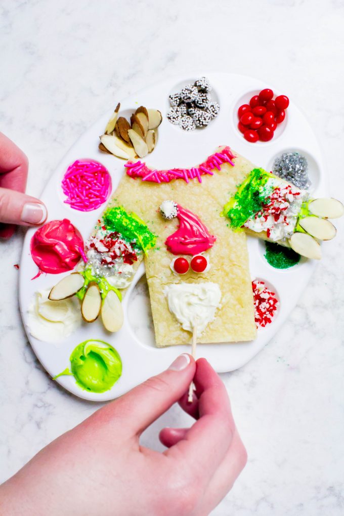 Ugly Christmas Sweater Cookie Decorating for your holiday party! | immaEATthat.com